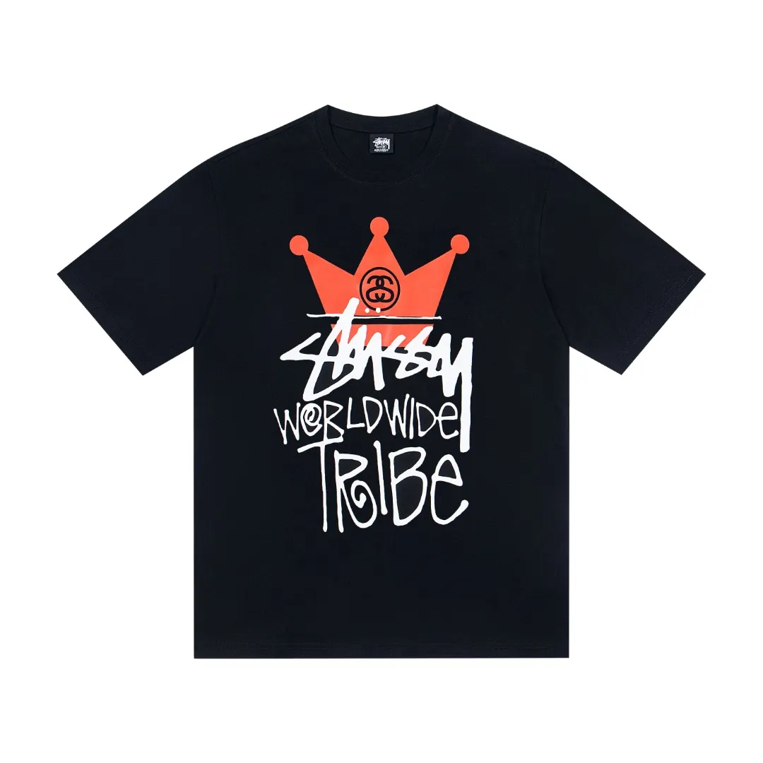 🔥 034# P55 （In Stock ） Stussy logo T Same Style ：Black White Size：S M L XL ： 260 ：
